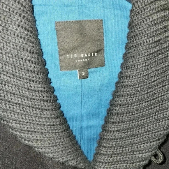 Ted Baker London Wool Blend Shawl Collar Coat Jacket Ted Size 3 US Women's 6 8 - Picture 7 of 10